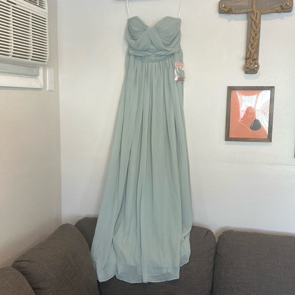NWT Birdy Grey Grace Convertible Chiffon Bridesmaids Dress Small Sage - Picture 2 of 7